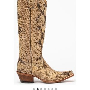 ISO: Idyllwind Tan Snake Print Heeled Boots 9.5
